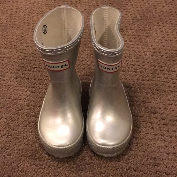 silver hunter boots toddler